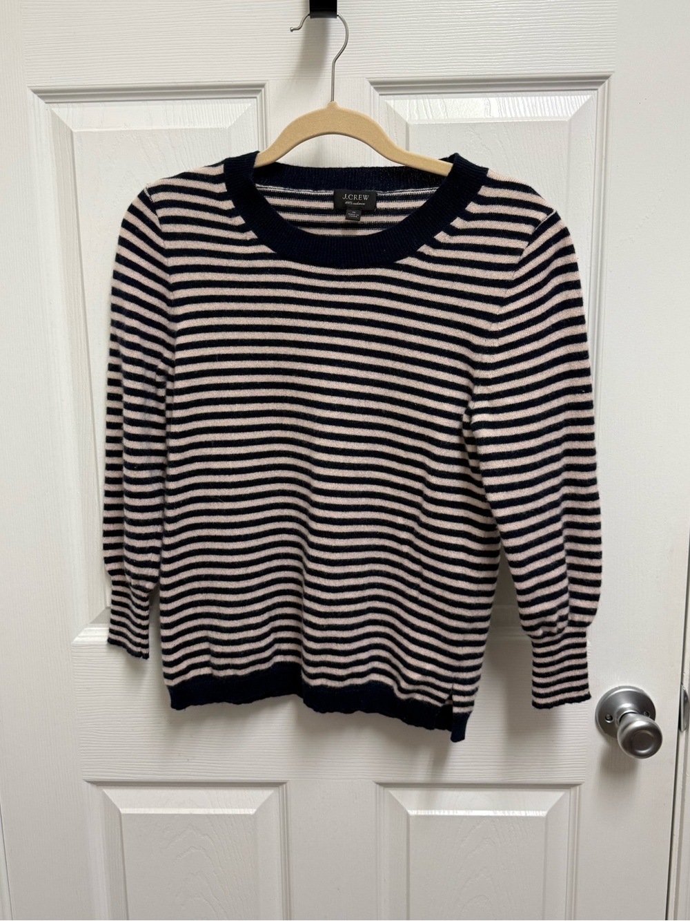 J. Crew Striped Cashmere Sweater